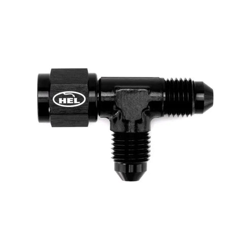 HEL Aluminium -4 AN Female On The Run Swivel T-Piece Adapter HEL
