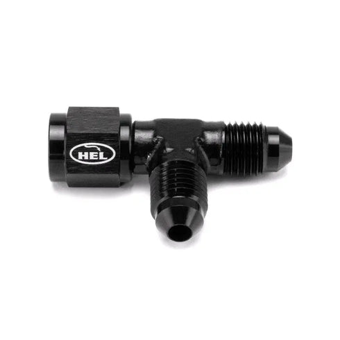 HEL Aluminium -4 AN Female On The Run Swivel T-Piece Adapter HEL