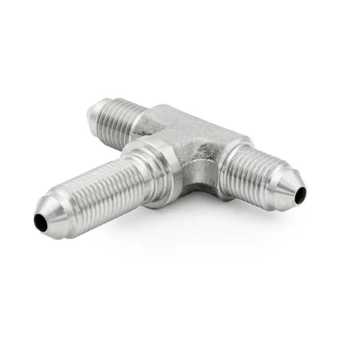 HEL Stainless Steel -3 AN Male T-Piece Adapter with Bulkhead Fitting on the Leg HEL