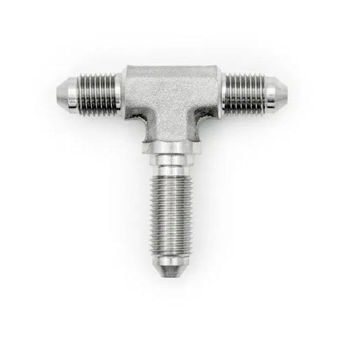 HEL Stainless Steel -3 AN Male T-Piece Adapter with Bulkhead Fitting on the Leg HEL
