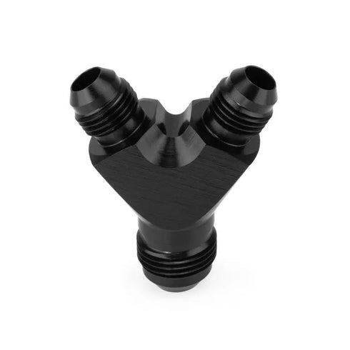 HEL Aluminium -6 AN Male Y-Piece Adapter with -8 AN Male on the Leg HEL