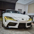 WHITE TOYOTA SUPRA | CSL YELLOW DAYTIME RUNNING LIGHTS LED head lights | A90 | A91