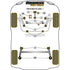 Powerflex Black Series Rear Spring Upper Isolator Pad Ford Fiesta Mk7 Inc ST Mk7.5 Facelift Inc 08-17 Powerflex