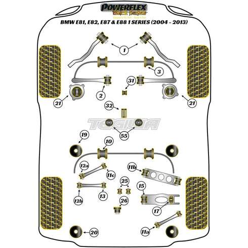 Powerflex Black Series Transmission Mounting Bush Motorsport BMW 1 Series E81 E82 E87 E88 04-13 Powerflex