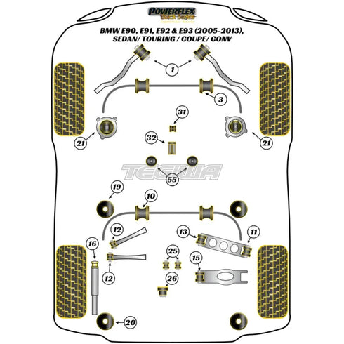 Powerflex Black Series Transmission Mounting Bush Motorsport BMW 1 Series E82 1M Coupe 10-12 Powerflex