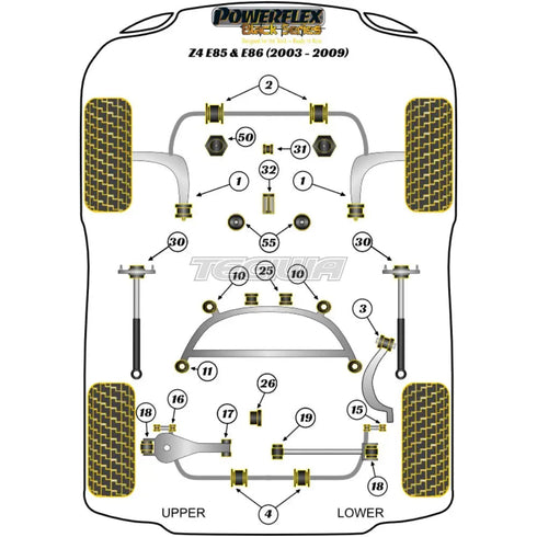 Powerflex Black Series Transmission Mounting Bush Motorsport BMW Z4 E85 E86 03-09 Powerflex