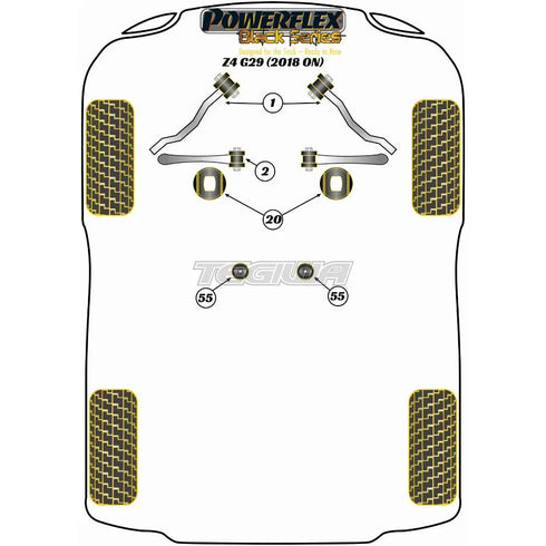 Powerflex Black Series Transmission Mounting Bush Motorsport BMW Z4 G29 18+ Powerflex