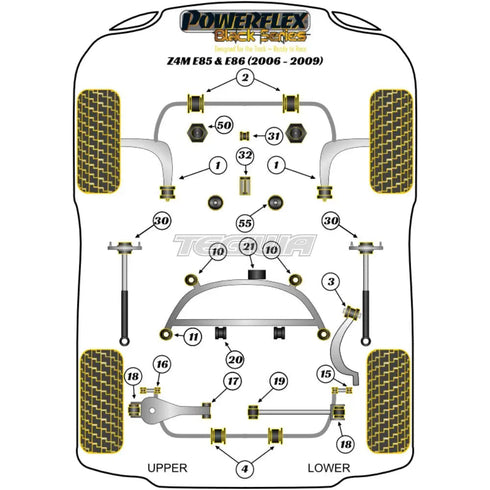 Powerflex Black Series Transmission Mounting Bush Motorsport BMW Z4 Z4M E85 E86 06-09 Powerflex
