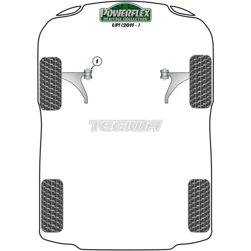 Powerflex Heritage Series Front Wishbone Front Bush 30mm Volkswagen Up! Inc GTI 11+ Powerflex