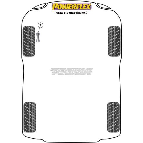Powerflex Road & Black Series Jack Pad Adaptor Audi E-Tron 19+ Powerflex