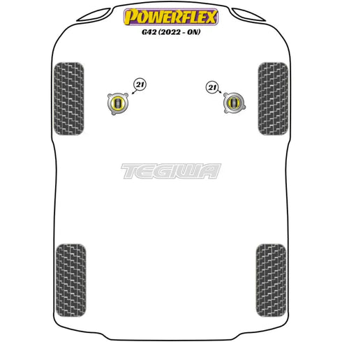 Powerflex Road Series Engine Mount Insert Kit BMW 2 Series G42 22+ Powerflex