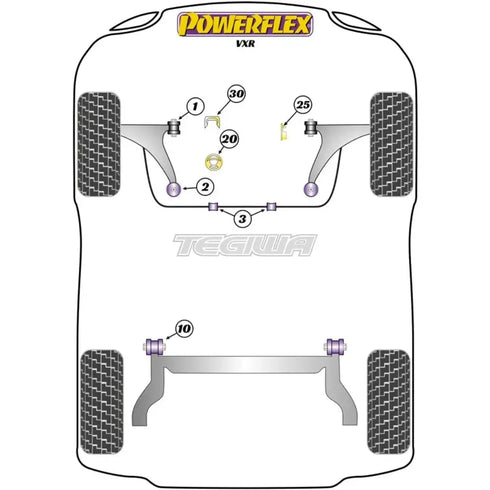 Powerflex Road Series Front Anti Roll Bar Bush 21mm Vauxhall Opel Corsa D VXR OPC 06-14 Powerflex
