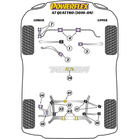 Powerflex Road Series Front Anti Roll Bar Link Bush Audi A7 S7 RS7 4G8 Quattro 10-18 Powerflex
