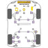 Powerflex Road Series Front Anti Roll Bar To Chassis Bush 21mm Ford Focus Mk2 Inc ST Inc RS 05-10 Powerflex