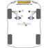 Powerflex Road Series Front Wishbone Rear Bush Anti-Lift Inc Caster Offset Honda Civic FL5 Type-R 22+ Powerflex