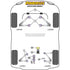 Powerflex Road Series Lower Engine Mount Bush Lotus Elise Series 1 96-21 Powerflex