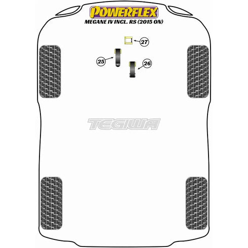 Powerflex Road Series Lower Torque Mount Fast Road/Track Renault Megane IV Inc RS 15+ Powerflex