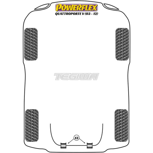 Powerflex Road Series Rear Anti-Roll Bar Bush Maserati Quattroporte V 03-12 Powerflex