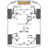 Powerflex Road Series Rear Upper Arm Inner Bush Pressed Arm Audi A4 S4 RS4 B5 Avant 95-01 Powerflex