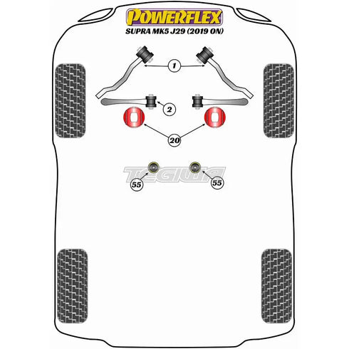 Powerflex Road Series Transmission Mounting Bush Fast Road Toyota Supra Mk5 A90 J29 19+ Powerflex