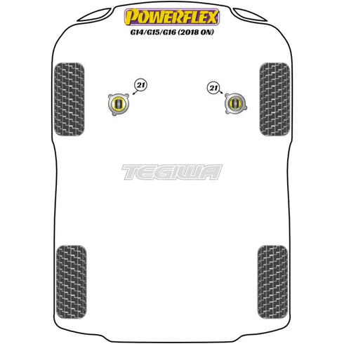 Powerflex Road Series Universal Exhaust Mount BMW 8 Series G14 G15 G16 18+ Powerflex