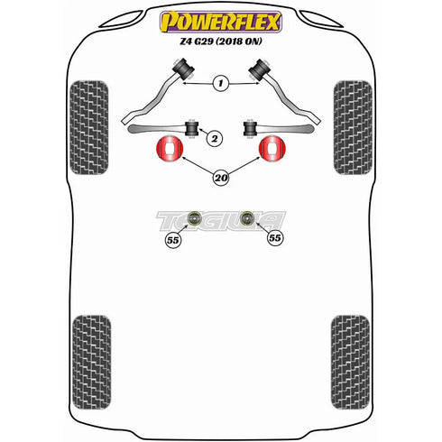 Powerflex Road Series Universal Exhaust Mount BMW Z4 G29 18+ Powerflex
