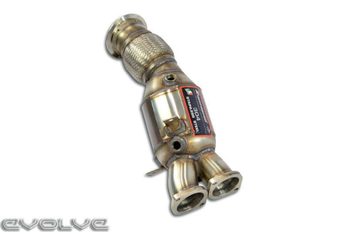 Supersprint Turbo Downpipe With Catalytic Converter - BMW E8X 1 Series 135i | E9X 3 Series 335i (N55) Supersprint