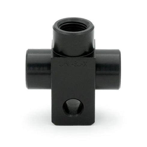 HEL Aluminium AN3 Female T-Piece Adapter with 6mm Mounting Hole HEL